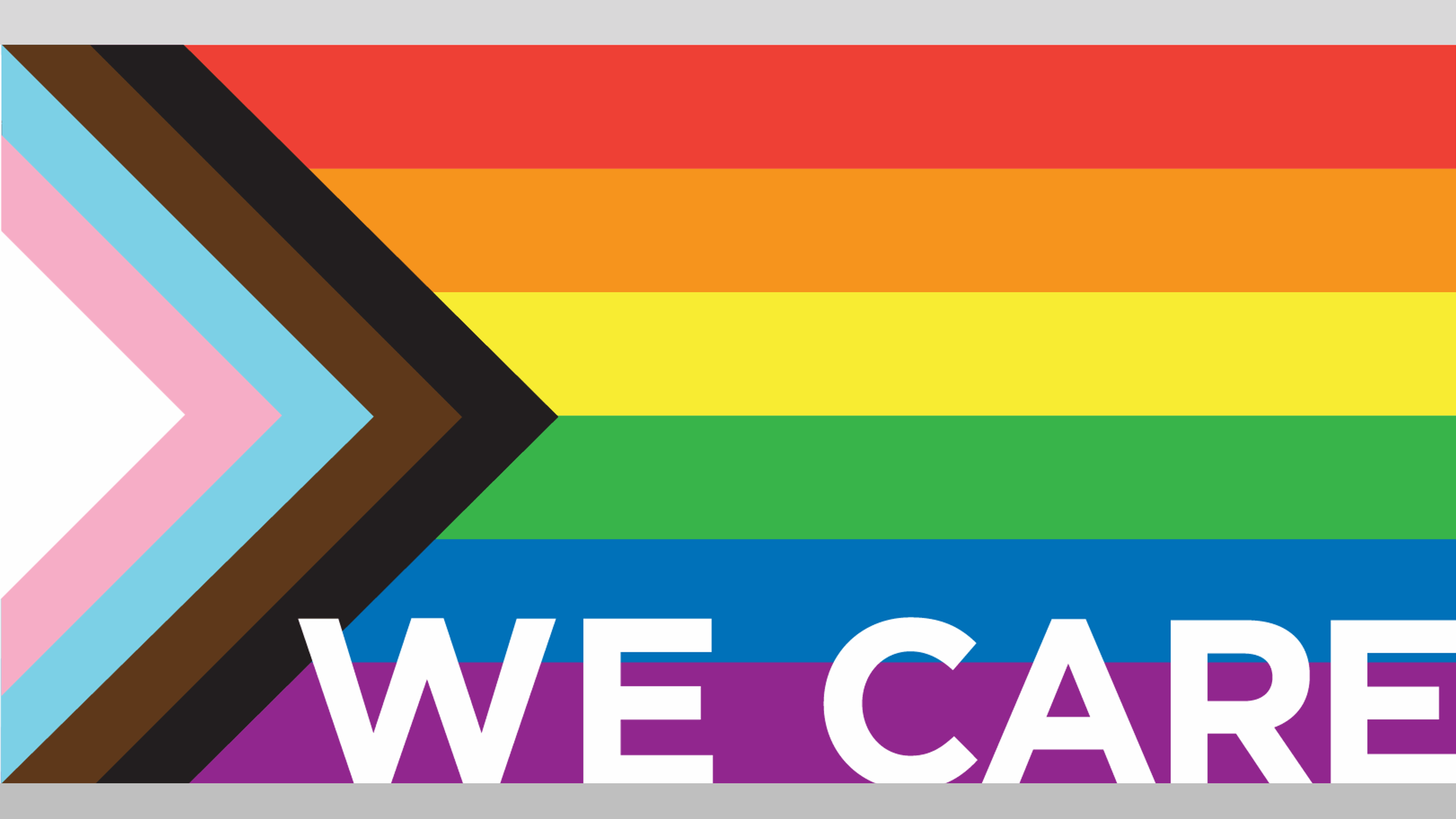 CHA we care rainbow flag